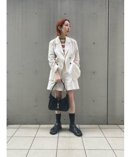 MOUSSY（マウジー）の「DOUBLE BREASTED BOXY ジャケット（チェスターコート・レディース・ライトブルー/オフホワイト/ライトベージュ・2/1）」の13枚目の写真