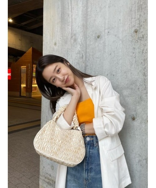 MOUSSY（マウジー）の「DOUBLE BREASTED BOXY ジャケット（チェスターコート・レディース・ライトブルー/オフホワイト/ライトベージュ・2/1）」の9枚目の写真