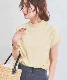 coen | リピT・プレーティング肩ボタンハイネックTシャツ#(Tシャツ/カットソー)