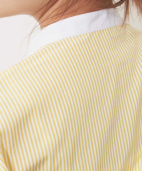 MERLOT(メルロー)の「クレリックストライプシャツ(シャツ/ブラウス・レディース・イエロー/ブルー/グリーン・FREE)」の16枚目の写真
