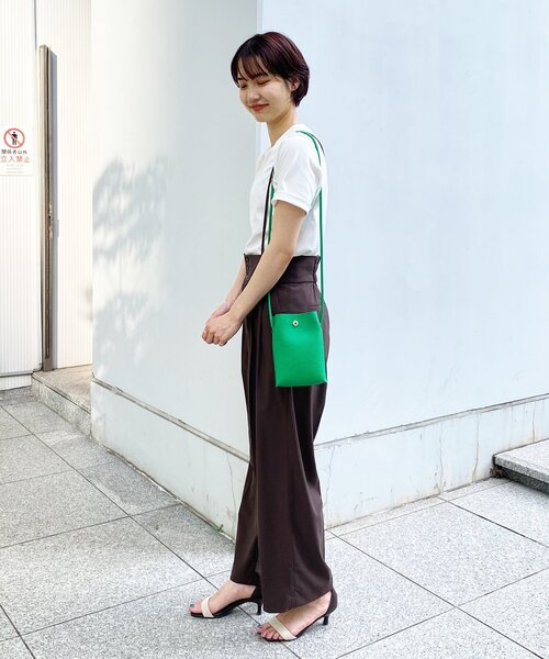 OPAQUE.CLIP（オペークドットクリップ）の「◆軽量シュリンクミニショルダー（ショルダーバッグ・レディース・ブラック/ダークグリーン/オフホワイト・00）」の12枚目の写真