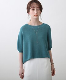 INDIVI | 【洗える/日本製/サマーニット】麻混ドルマンプルオーバー(ニット/セーター)