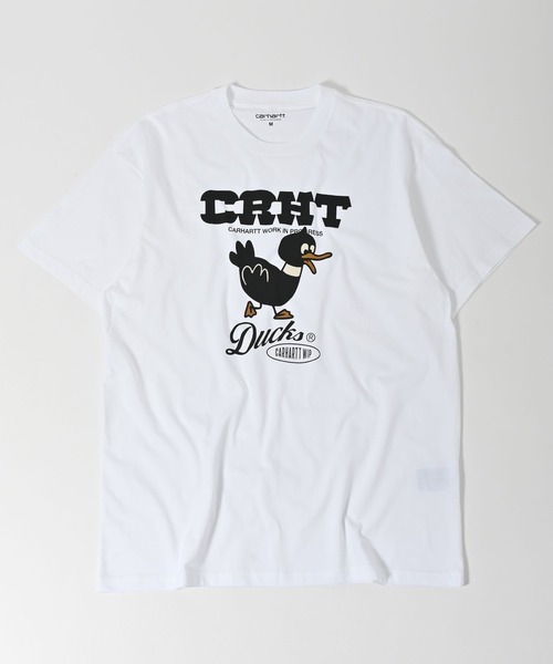 Carhartt WIP(カーハートダブリューアイピー)の「Carhartt WIP(カーハート ワークインプログレス) ダックス 半袖Tシャツ(Tシャツ/カットソー・メンズ・ホワイト/ブラック・M/L/XL)」の7枚目の写真