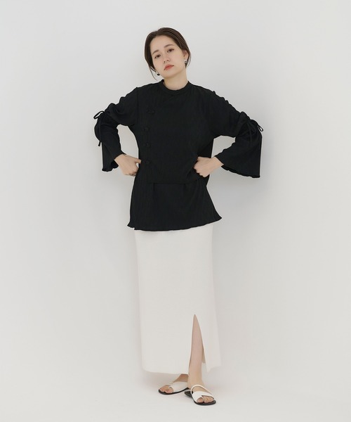 TINA:JOJUN(ティーナジョジュン)の「アシンメトリー フラットサンダル TINA:JOJUN(サンダル・レディース・ホワイト/ブラック・S/M/L)」の5枚目の写真