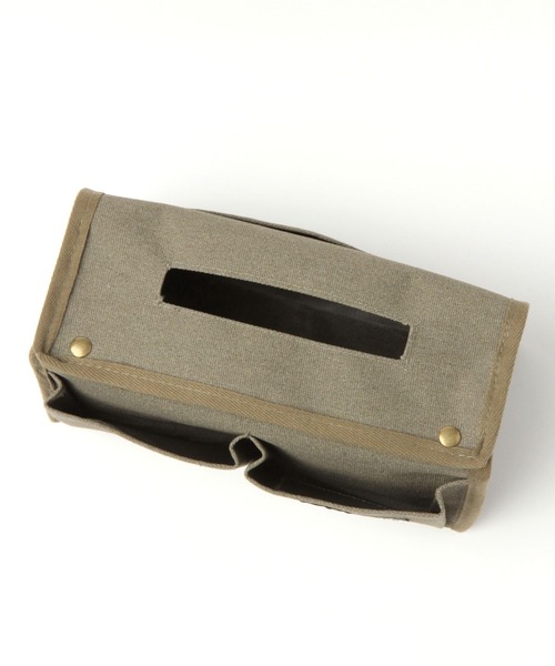niko and...（ニコアンド）の「[OLD SMITH]ファブリックボックスティッシュケース（収納グッズ・レディース・ベージュ/カーキ・0）」の12枚目の写真