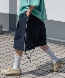 Perushu | サイドパイピングワイドハーフパンツ(その他パンツ)