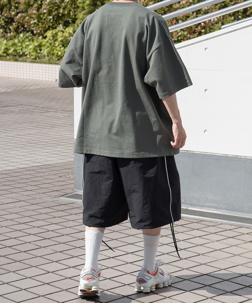 Perushu（ペルーシュ）の「サイドパイピングワイドハーフパンツ（その他パンツ・メンズ・ブラック/ネイビー/カーキ/ライトベージュ・SMALL/MEDIUM/LARGE）」の16枚目の写真