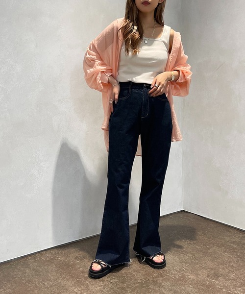 apres jour mignon（アプレジュールミニョン）の「2WAYリブタンク【ZOZOTOWN限定アイテム】（タンクトップ・レディース・ブラック/オレンジ/グリーン/アイボリー/ピンク・X-LARGE/フリー）」の11枚目の写真