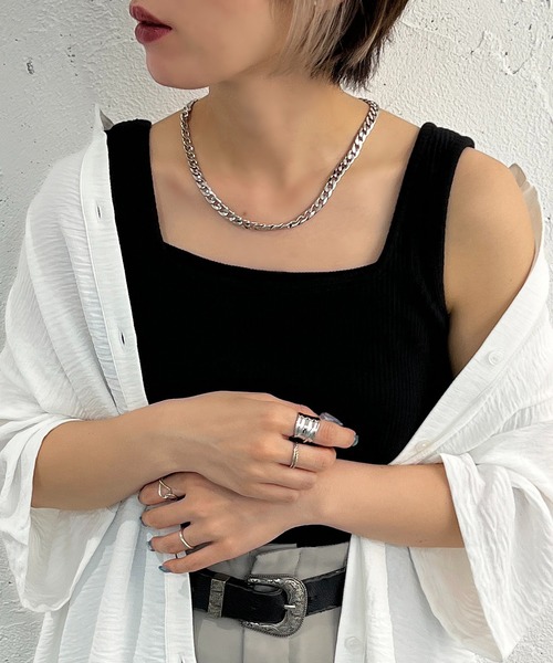 apres jour mignon（アプレジュールミニョン）の「2WAYリブタンク【ZOZOTOWN限定アイテム】（タンクトップ・レディース・ブラック/オレンジ/グリーン/アイボリー/ピンク・X-LARGE/フリー）」の12枚目の写真