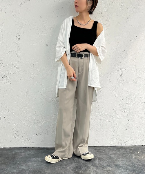 apres jour mignon（アプレジュールミニョン）の「2WAYリブタンク【ZOZOTOWN限定アイテム】（タンクトップ・レディース・ブラック/オレンジ/グリーン/アイボリー/ピンク・X-LARGE/フリー）」の15枚目の写真