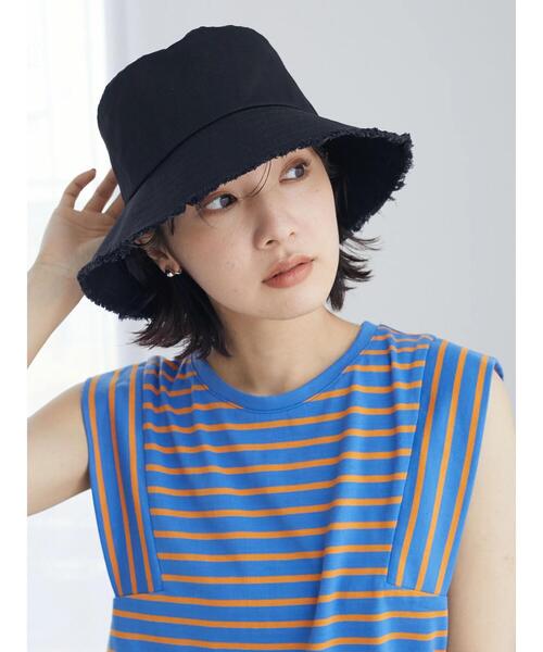 Green Parks(グリーンパークス)の「・ツイルフリンジハット(ハット・レディース・ブラック/ブラウン/アイボリー・FREE)」の8枚目の写真