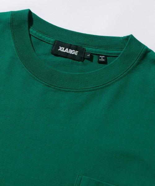 XLARGE(エクストララージ)の「MINI STANDARD LOGO L/S POCKET TEE(Tシャツ/カットソー・メンズ・ホワイト/グリーン/パープル/ブラック・XL/S/L/M)」の11枚目の写真