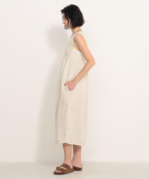 JAMES PERSE（ジェームスパース）の「ライトウェイトリネン スリーブレスエンパイアワンピース WKO6673（ワンピース・レディース・グレー系その他/ブラック系その他/サックスブルー・0/2/1）」の13枚目の写真