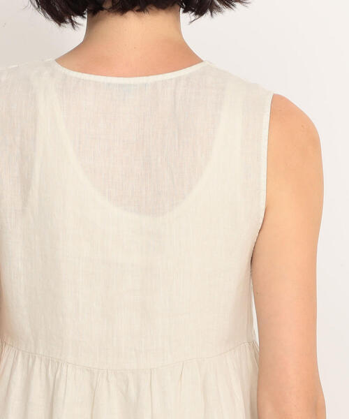 JAMES PERSE（ジェームスパース）の「ライトウェイトリネン スリーブレスエンパイアワンピース WKO6673（ワンピース・レディース・グレー系その他/ブラック系その他/サックスブルー・0/2/1）」の10枚目の写真