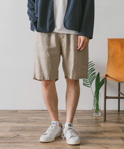 URBAN RESEARCH DOORS（アーバンリサーチドアーズ）の「リネンイージーショーツ（その他パンツ・メンズ・ホワイト系その他/スミクロ/ブルー・LARGE/MEDIUM）」の14枚目の写真