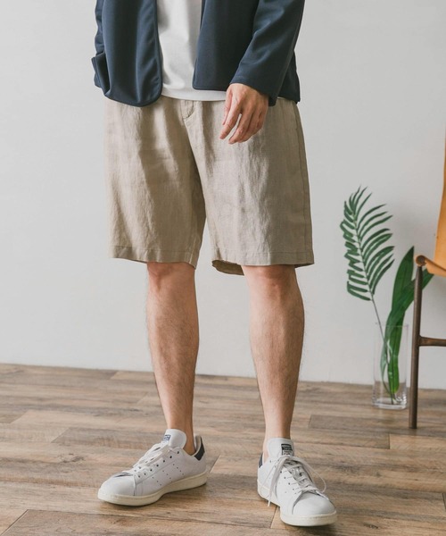 URBAN RESEARCH DOORS（アーバンリサーチドアーズ）の「リネンイージーショーツ（その他パンツ・メンズ・ホワイト系その他/スミクロ/ブルー・LARGE/MEDIUM）」の15枚目の写真