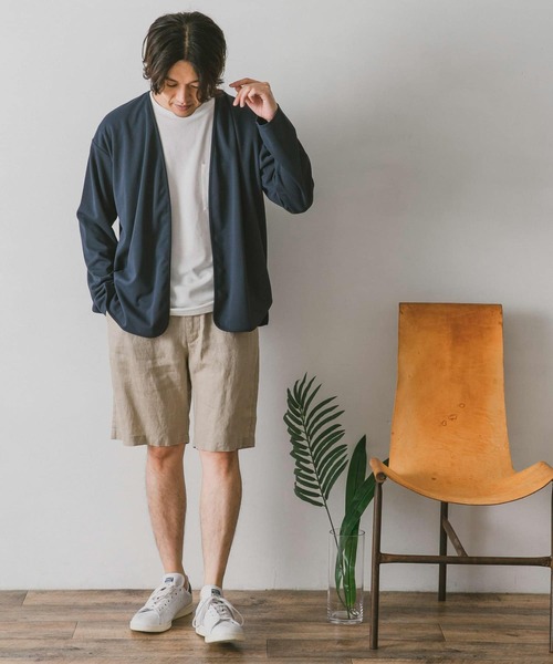 URBAN RESEARCH DOORS（アーバンリサーチドアーズ）の「リネンイージーショーツ（その他パンツ・メンズ・ホワイト系その他/スミクロ/ブルー・LARGE/MEDIUM）」の4枚目の写真