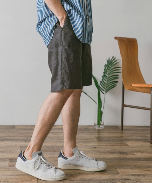 URBAN RESEARCH DOORS（アーバンリサーチドアーズ）の「リネンイージーショーツ（その他パンツ・メンズ・ホワイト系その他/スミクロ/ブルー・LARGE/MEDIUM）」の10枚目の写真