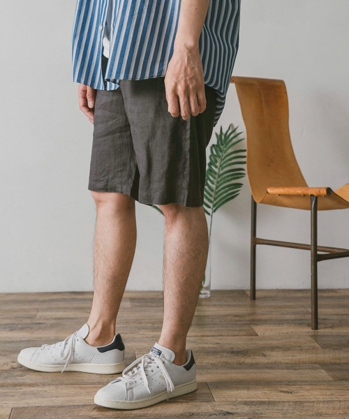 URBAN RESEARCH DOORS（アーバンリサーチドアーズ）の「リネンイージーショーツ（その他パンツ・メンズ・ホワイト系その他/スミクロ/ブルー・LARGE/MEDIUM）」の11枚目の写真