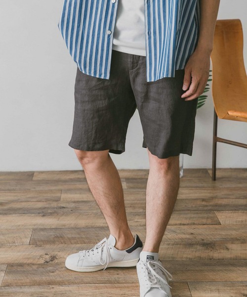 URBAN RESEARCH DOORS（アーバンリサーチドアーズ）の「リネンイージーショーツ（その他パンツ・メンズ・ホワイト系その他/スミクロ/ブルー・LARGE/MEDIUM）」の12枚目の写真