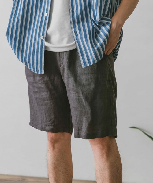 URBAN RESEARCH DOORS（アーバンリサーチドアーズ）の「リネンイージーショーツ（その他パンツ・メンズ・ホワイト系その他/スミクロ/ブルー・LARGE/MEDIUM）」の13枚目の写真