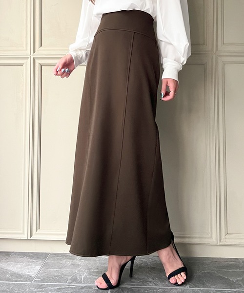 モワティエ　十字架フロッキーハイウエストロングスカート 十字架フロッキーハイウエストロングスカート | Moi-même-Moitié