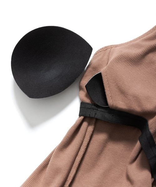 AS KNOW AS PINKY(アズノゥアズピンキー)の「大活躍カップ付コードキャミワンピース(ワンピース・レディース・サンドベージュ/モカ/チャコールグレー・FREE)」の10枚目の写真