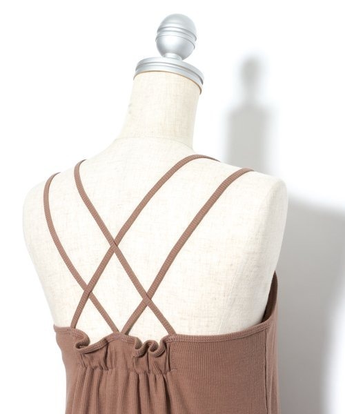 AS KNOW AS PINKY(アズノゥアズピンキー)の「大活躍カップ付コードキャミワンピース(ワンピース・レディース・サンドベージュ/モカ/チャコールグレー・FREE)」の12枚目の写真