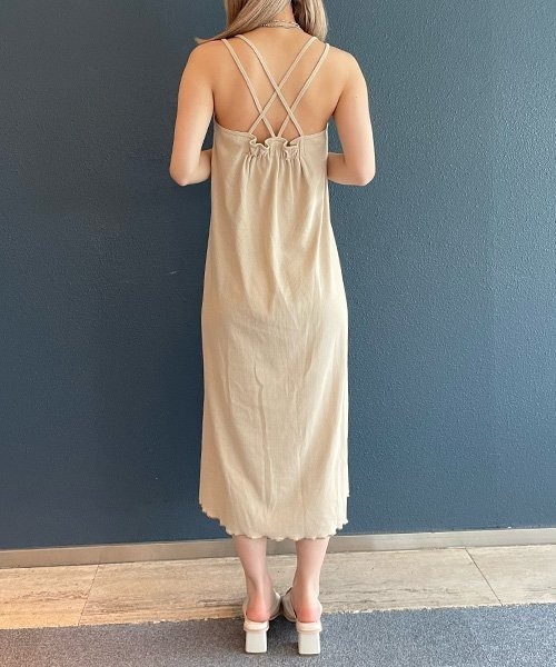 AS KNOW AS PINKY(アズノゥアズピンキー)の「大活躍カップ付コードキャミワンピース(ワンピース・レディース・サンドベージュ/モカ/チャコールグレー・FREE)」の17枚目の写真