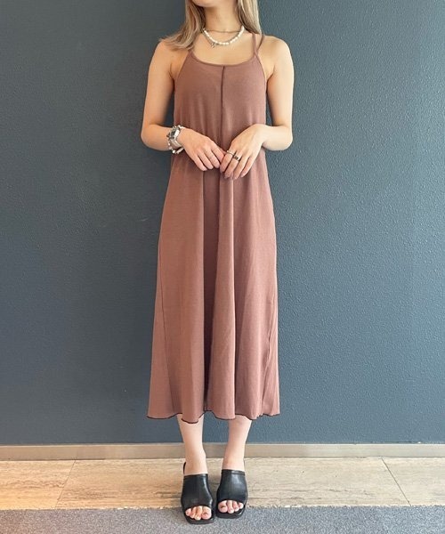 AS KNOW AS PINKY(アズノゥアズピンキー)の「大活躍カップ付コードキャミワンピース(ワンピース・レディース・サンドベージュ/モカ/チャコールグレー・FREE)」の20枚目の写真