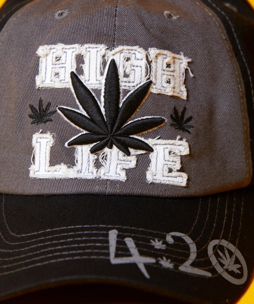 babyShoop(ベイビーシュープ)の「HIGH LIFE ロゴCAP(キャップ・レディース・グレー/ブラック/ネイビー・FREE)」の5枚目の写真