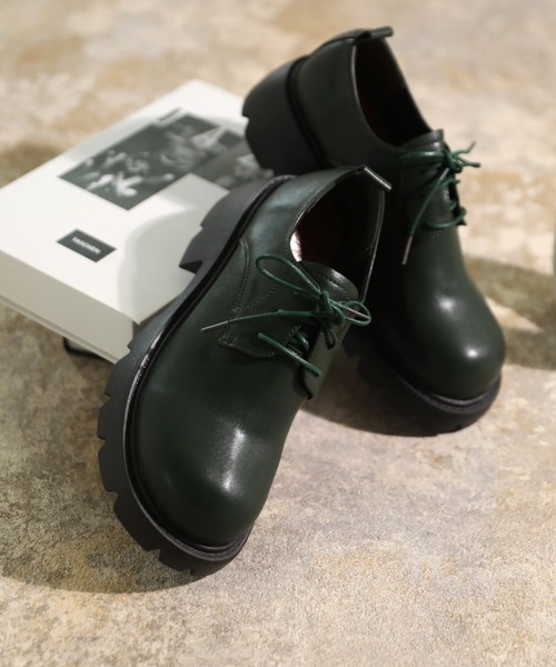 VIVIAN（ヴィヴィアン）の「厚底3ホールレースアップシューズ（ドレスシューズ・レディース・ブラック/ブラウン/グリーン・LL/S/M/L）」の5枚目の写真