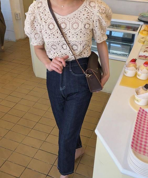 VENCEEXCHANGE（ヴァンスエクスチェンジ）の「クロシェ編みミレースブラウス（シャツ/ブラウス・レディース・ホワイト/オフホワイト・FREE）」の12枚目の写真