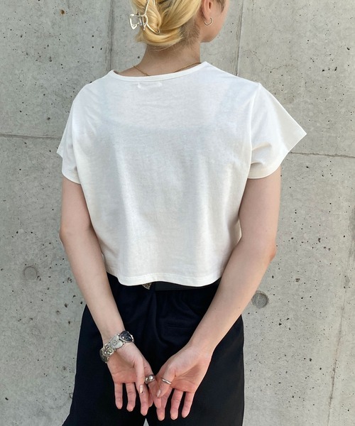 PairPair（ペアペア）の「ロゴクロップドＴee（Tシャツ/カットソー・レディース・ブラック/オフホワイト・FREE）」の8枚目の写真