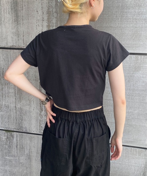 PairPair（ペアペア）の「ロゴクロップドＴee（Tシャツ/カットソー・レディース・ブラック/オフホワイト・FREE）」の14枚目の写真