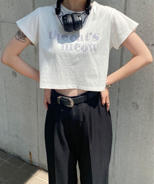 PairPair（ペアペア）の「ロゴクロップドＴee（Tシャツ/カットソー・レディース・ブラック/オフホワイト・FREE）」の20枚目の写真