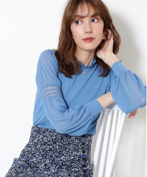 JILL STUART（ジルスチュアート）の「◆アミラニット（ニット/セーター・レディース・ホワイト/ブラック/ブルー・FREE）」の3枚目の写真