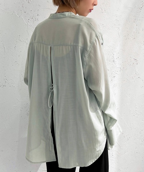apres jour mignon(アプレジュールミニョン)の「バックスリット2WAYスリーブシャツ【ZOZOTOWN限定アイテム】(シャツ/ブラウス・レディース・ブラック/ライトベージュ/ミント・X-LARGE/フリー)」の21枚目の写真