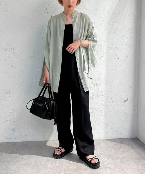 apres jour mignon(アプレジュールミニョン)の「バックスリット2WAYスリーブシャツ【ZOZOTOWN限定アイテム】(シャツ/ブラウス・レディース・ブラック/ライトベージュ/ミント・X-LARGE/フリー)」の22枚目の写真