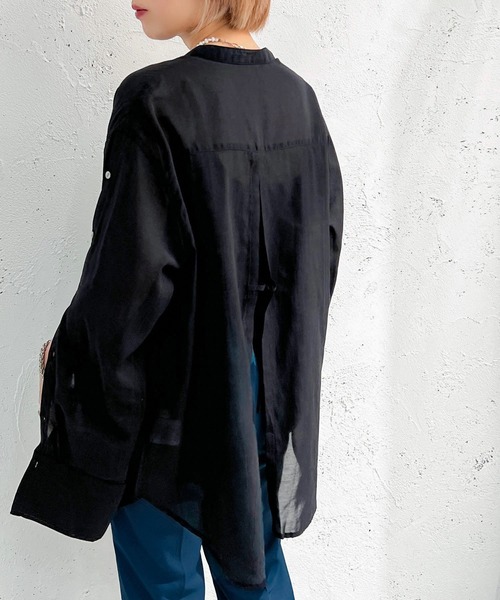 apres jour mignon(アプレジュールミニョン)の「バックスリット2WAYスリーブシャツ【ZOZOTOWN限定アイテム】(シャツ/ブラウス・レディース・ブラック/ライトベージュ/ミント・X-LARGE/フリー)」の15枚目の写真
