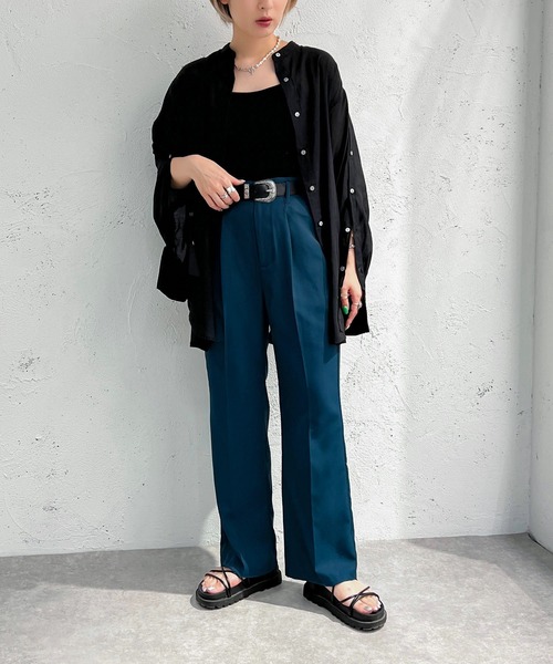 apres jour mignon(アプレジュールミニョン)の「バックスリット2WAYスリーブシャツ【ZOZOTOWN限定アイテム】(シャツ/ブラウス・レディース・ブラック/ライトベージュ/ミント・X-LARGE/フリー)」の16枚目の写真