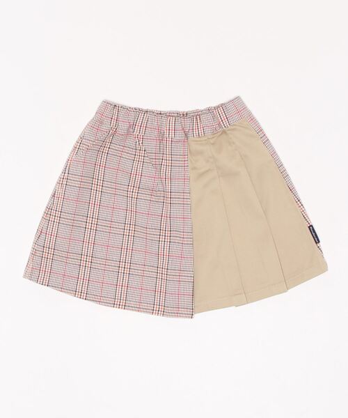 Moujonjon(ムージョンジョン)の「STツイルサイドプリーツスカート(スカート・キッズ・ブラウン・S/M/L)」の1枚目の写真