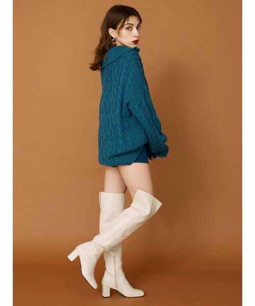 EVRIS（エヴリス）の「ロングニーハイブーツ（ブーツ・レディース・ブラック/ホワイト・SMALL/MEDIUM/LARGE）」の7枚目の写真