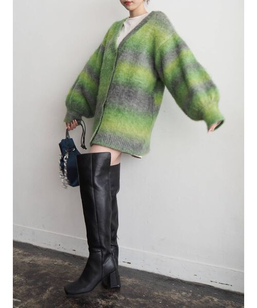 EVRIS（エヴリス）の「ロングニーハイブーツ（ブーツ・レディース・ブラック/ホワイト・SMALL/MEDIUM/LARGE）」の13枚目の写真