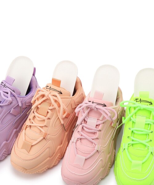 cs T&P（シーエスティーアンドピー）の「◆ロゴ入り厚底スニーカー（スニーカー・レディース・ホワイト/ブラック/グリーン/ベージュ/オレンジ/ピンク系/パープル系/ベージュ系8・S/M/L/LL）」の15枚目の写真