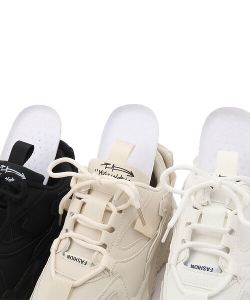 cs T&P（シーエスティーアンドピー）の「◆ロゴ入り厚底スニーカー（スニーカー・レディース・ホワイト/ブラック/グリーン/ベージュ/オレンジ/ピンク系/パープル系/ベージュ系8・S/M/L/LL）」の16枚目の写真