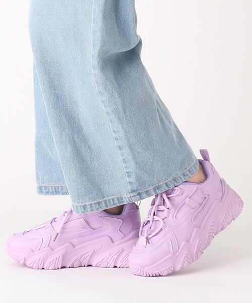 cs T&P（シーエスティーアンドピー）の「◆ロゴ入り厚底スニーカー（スニーカー・レディース・ホワイト/ブラック/グリーン/ベージュ/オレンジ/ピンク系/パープル系/ベージュ系8・S/M/L/LL）」の7枚目の写真