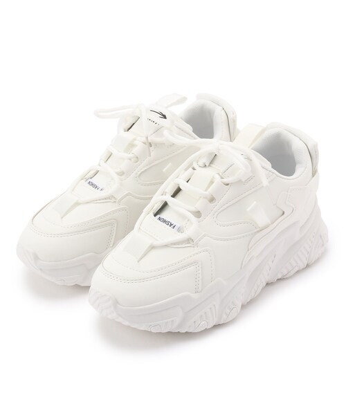 cs T&P（シーエスティーアンドピー）の「◆ロゴ入り厚底スニーカー（スニーカー・レディース・ホワイト/ブラック/グリーン/ベージュ/オレンジ/ピンク系/パープル系/ベージュ系8・S/M/L/LL）」の12枚目の写真