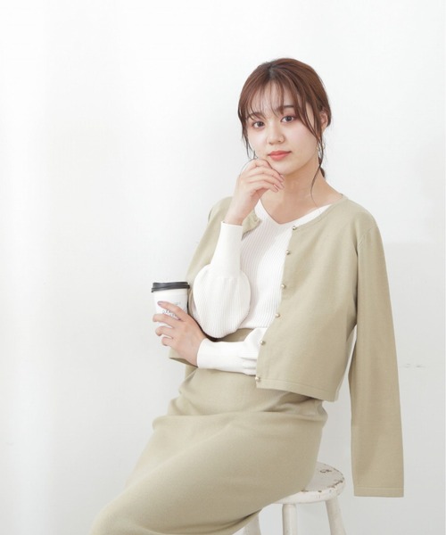 PROPORTION BODY DRESSING(プロポーションボディドレッシング)の「バックレースアップリブニット / 1212270907(ニット/セーター・レディース・ブラック/ホワイト系その他/ピンク・SMALL/MEDIUM)」の5枚目の写真