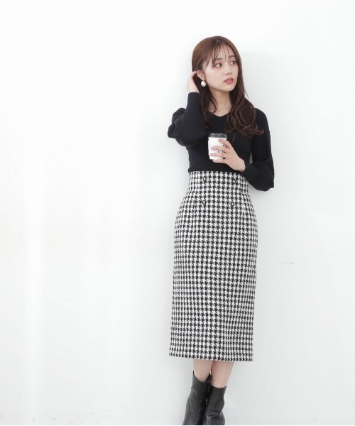 PROPORTION BODY DRESSING(プロポーションボディドレッシング)の「バックレースアップリブニット / 1212270907(ニット/セーター・レディース・ブラック/ホワイト系その他/ピンク・SMALL/MEDIUM)」の9枚目の写真